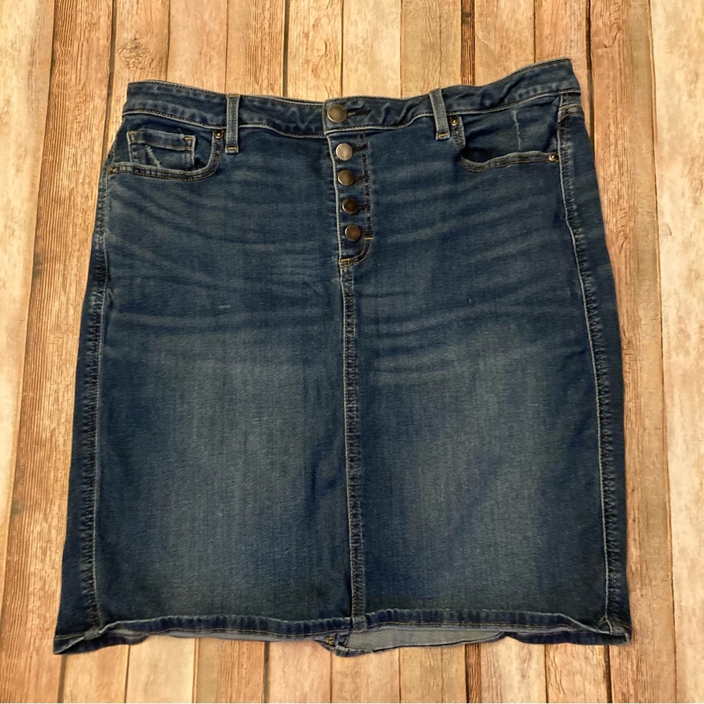 Lane Bryant Blue Denim Pencil Skirt